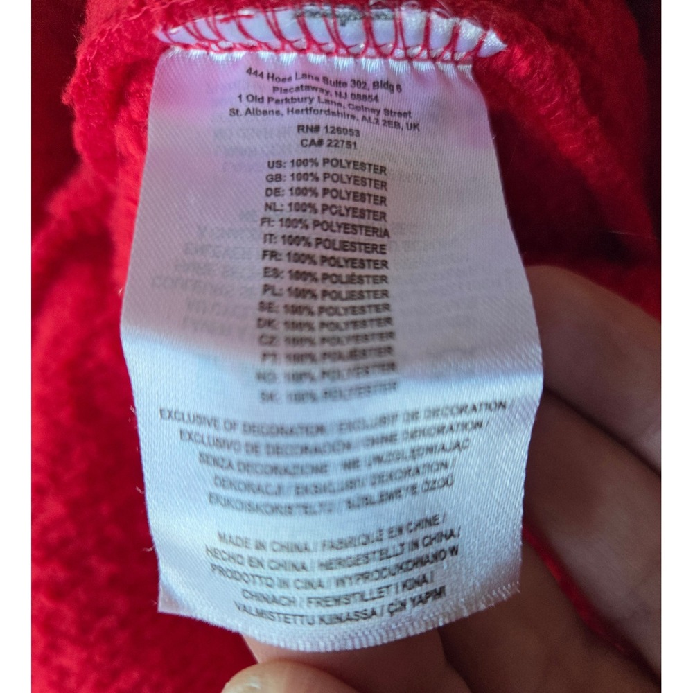 NFL Team Apparel Kansas City Chiefs Sherpa Fleece Hooded Union Suit Red Unisex - Picture 5 of 11